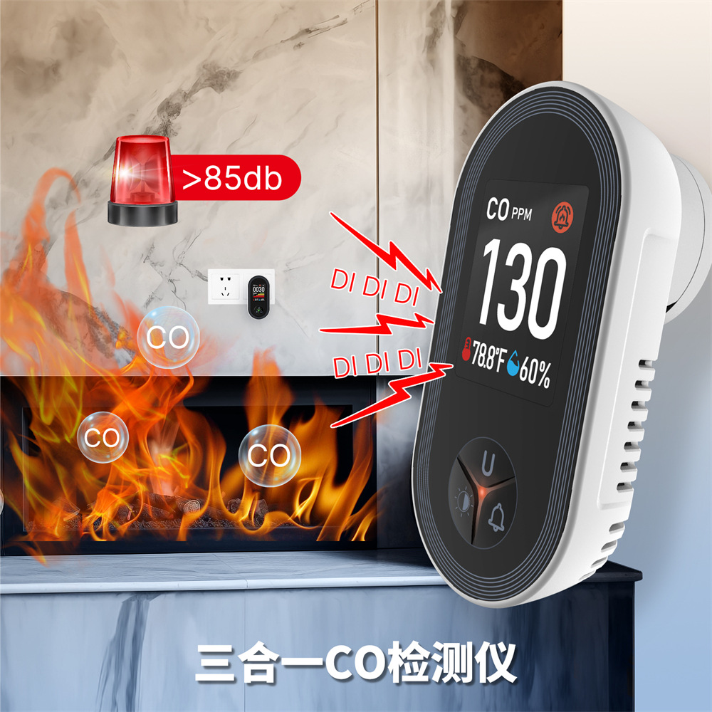 3 in1 Carbon Monoxide Detector - Co Detector Plug ulasan dan harga
