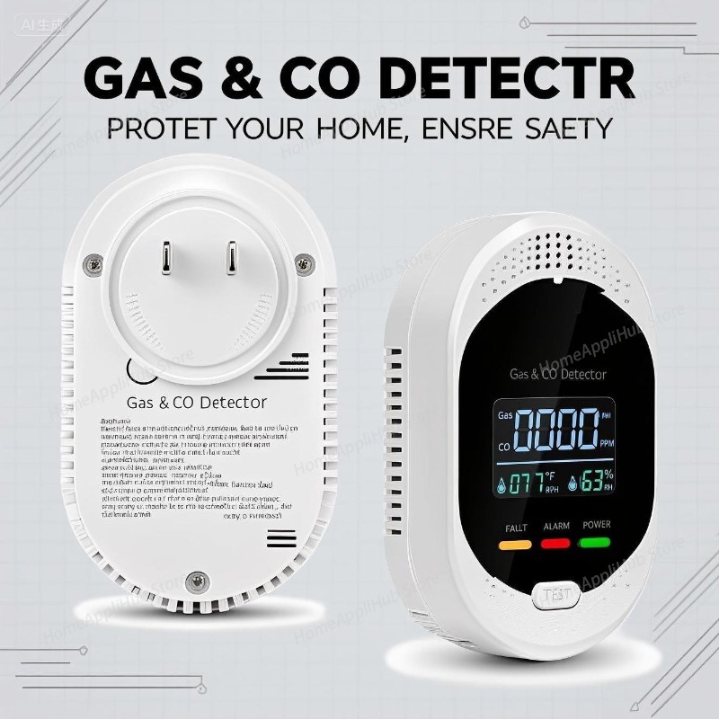 4-in-1 Detector with Temperatu - Co Detector Plug ulasan dan harga