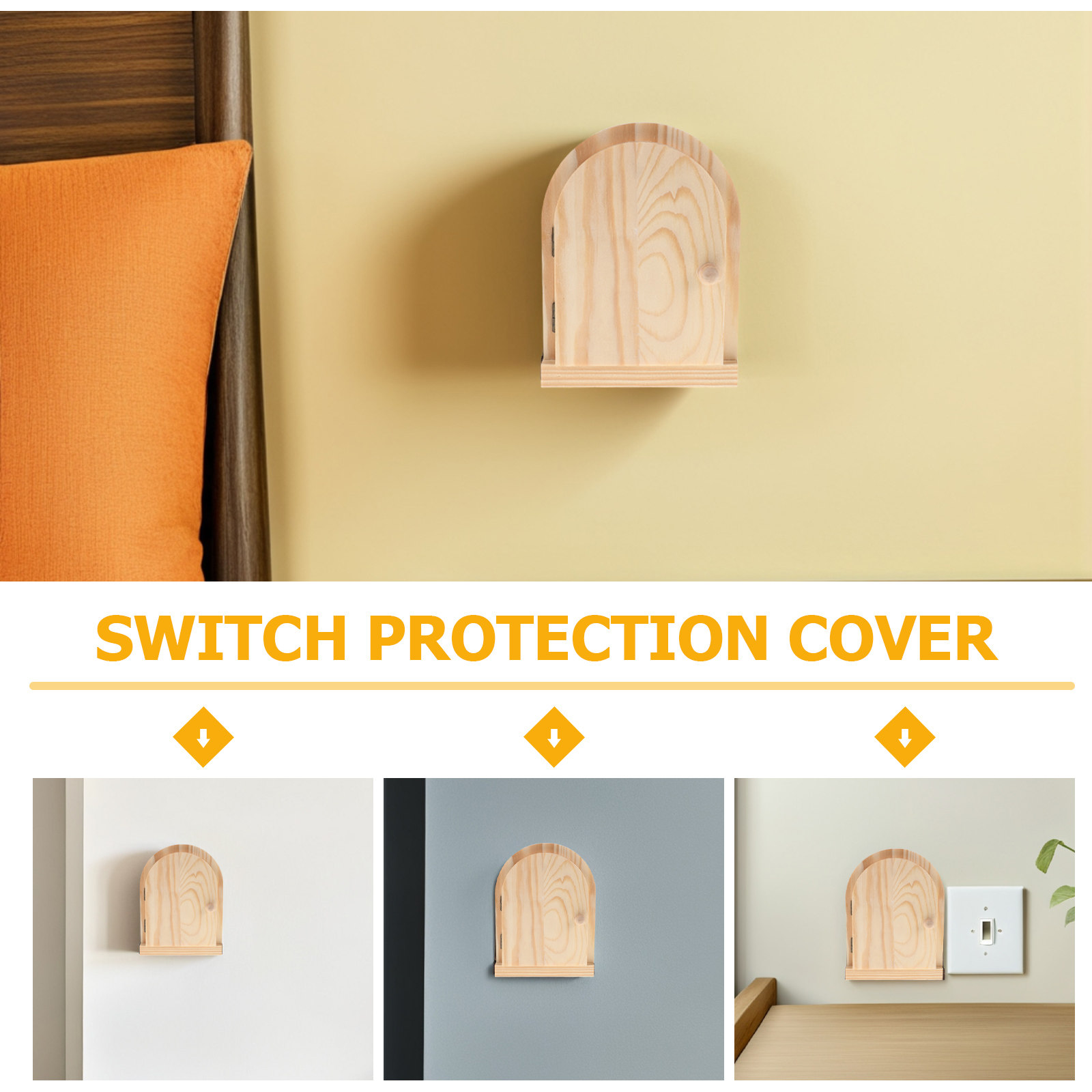 Door Shaped Wooden Outlet Cove - Outlet Cover Baby ulasan dan harga
