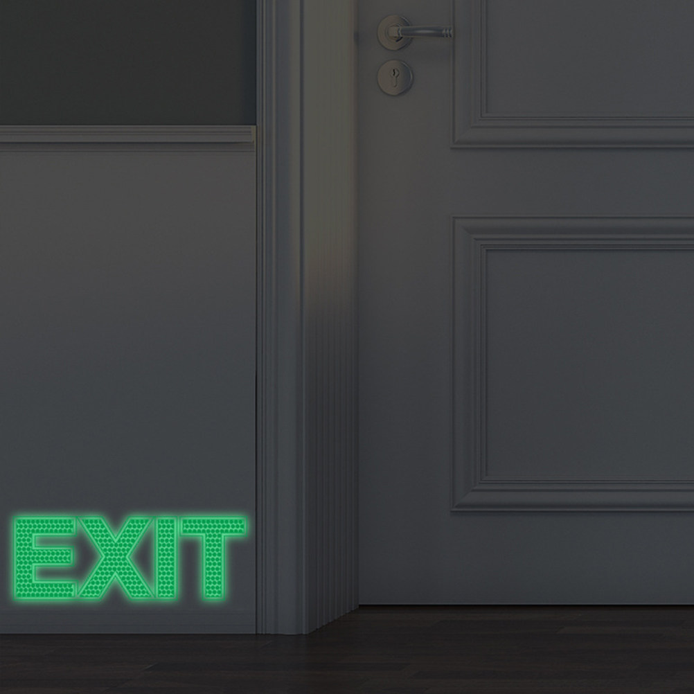Exit Wall Sticker Luminous Eme - Emergency Exit Sign ulasan dan harga